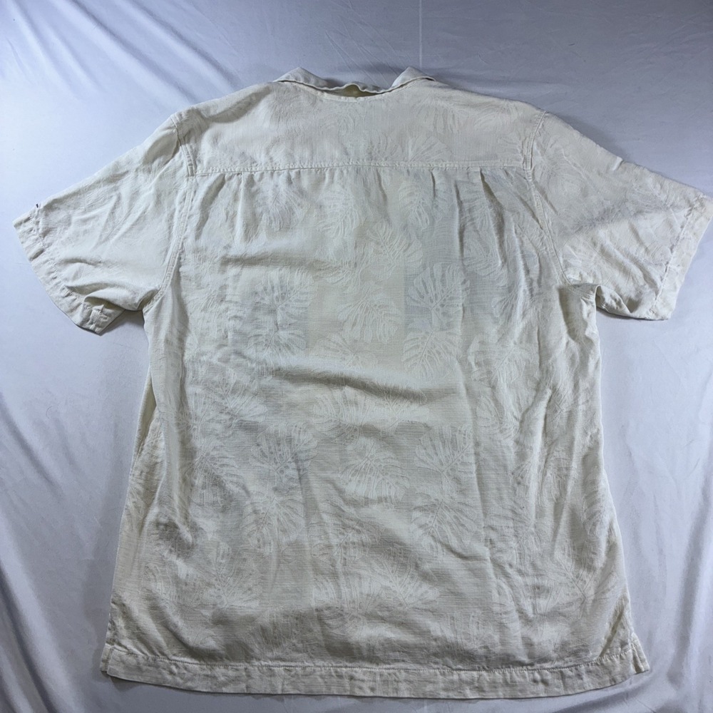 Tommy Bahama Washington Football Team Silk Blend Camp Shirt Cream Mens Large - Picture 13 of 15